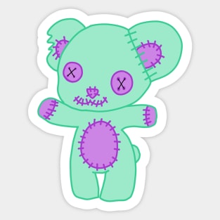 Zombie creepy kawaii teddy bear Sticker